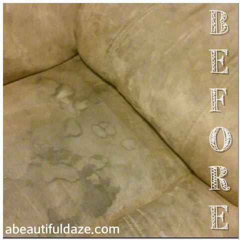 Here's a closeup of the stained-up couch: Yuck. Just yuck. 