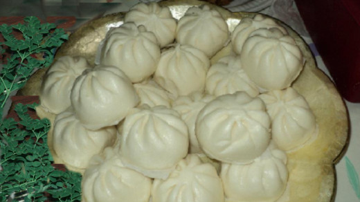 Siopao or steamed buns with malunggay