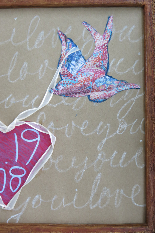 Close Up of Birds and Heart Design