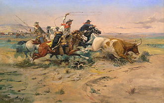 Artist, C.M. Russell's image of a typical cowboy