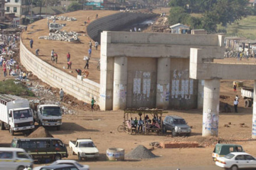 A long shot of Kondele town by-pass in Kisumu, whereVictor Obango has set up his business