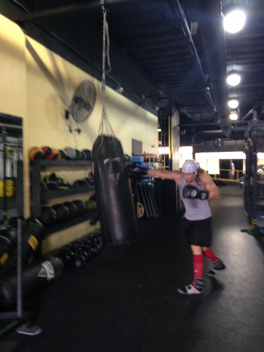 A little heavy bag work from just the other day.
