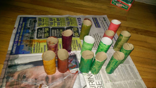 Allow your rolls to dry while standing upright to keep from smearing the paint.