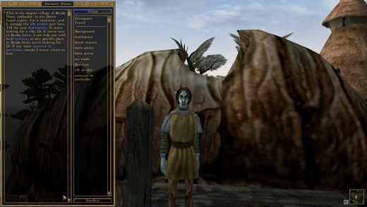 While Morrowind did have some surprisingly solid voice-acting, most of the dialog in Morrowind was entirely text-based.