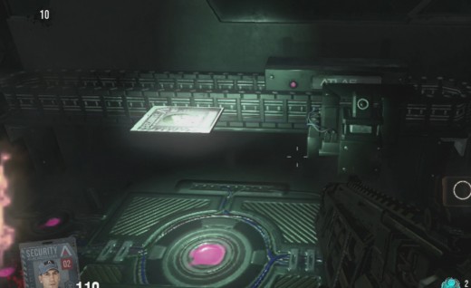 The hackers security badge can be found by disrupting the 3D Printer.