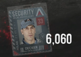 The Security Clearance on this Character Badge is a 33, a 49 is needed to advance to the next step. 