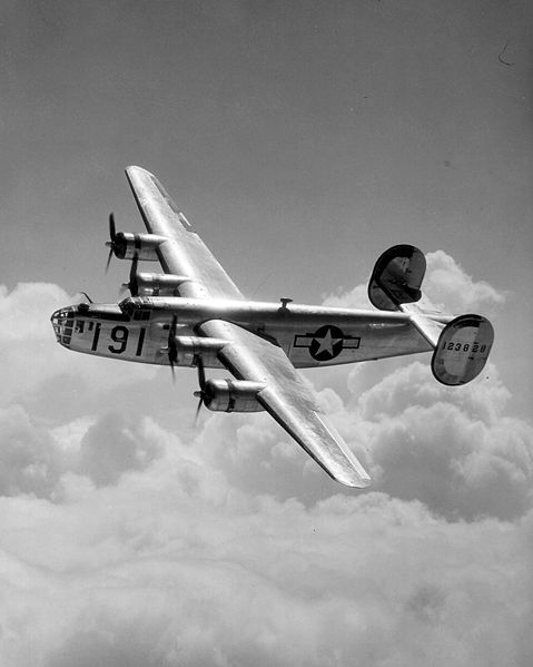 The kind of plane Louis Zamperini flew in, was a  Consolidated B-24 Liberator. (Maxwell B-24.)  From the 1940's.