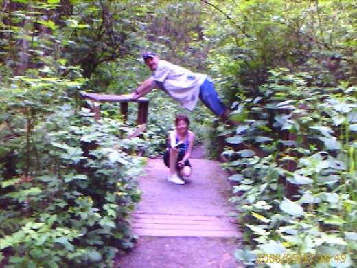 My son Larry and Evelyn playing Spanaway Park before their wedding