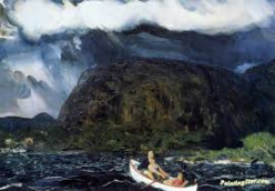 George Wesley Bellows' Painting,  In a Rowboat