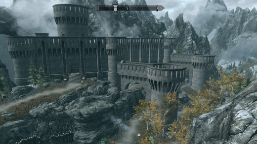 Fort Dawnguard isn't as big on the inside, but it's still a fun place for vampires to go wild in.