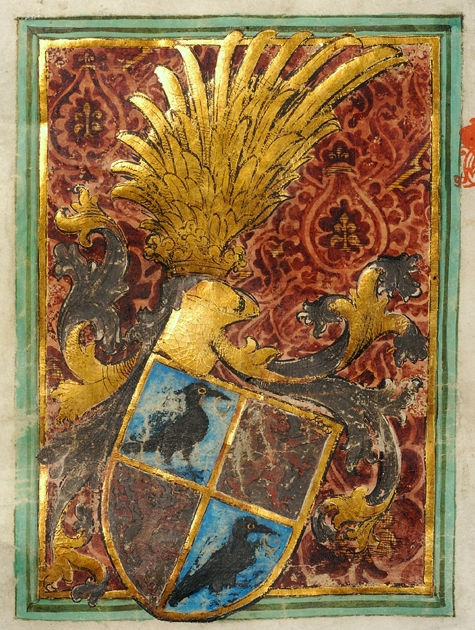 The Corvin Family coat of arms.