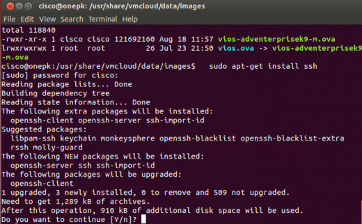 sudo apt-get install ssh  (this is what part of the screen looks like at the beginning of the install) you can see the command on the screen, soon, it scrolls out of sight