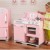 Pink retro kitchen & refrigerator Pink retro kitchen & refrigerator