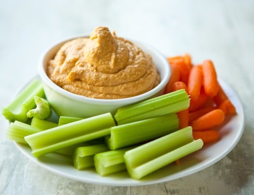Delicious Hummus With Vegetables 