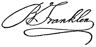 Signature of Benjamin Franklin