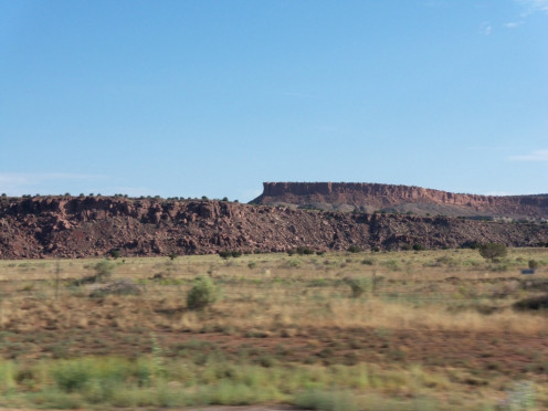 This picture was photographed while driving west on Interstate 40. 