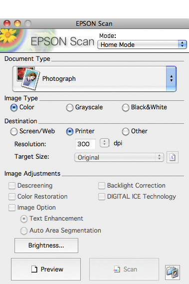 "Descreen" is a good option if the original is printed "halftone" - common in newspapers and magazines. Try "color restoration; if there is any fading or color shift.