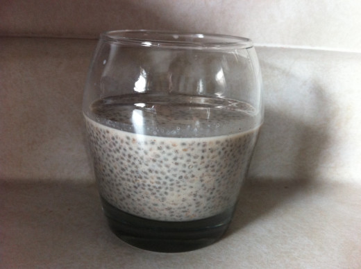 Cup of chia seed pudding