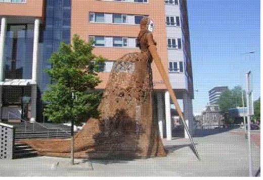 Iron Lady, in front of the building Regentes (Netherlands) 