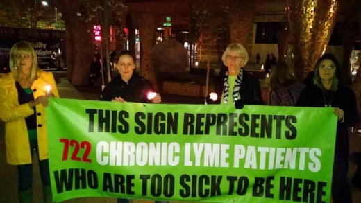 Two of the Lyme Advocates in this photo are also Hub Page authors, though they didn't realize they had this in common until weeks after this candlelight vigil in Philadelphia in October, 2014.