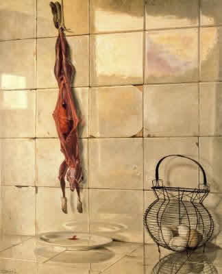 It is normal traditional practice for rabbit meat to first be dried out naturally before being cooked.