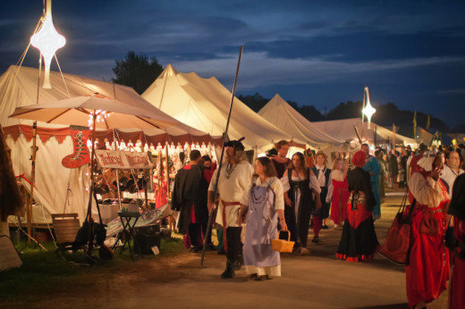 Merchants Row at Pennsic... Scadian equivalent to a huge mall. (Seriously, there are A LOT of merchants. MUCH more than this.)