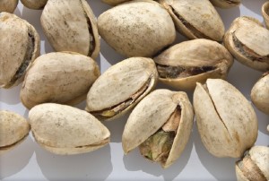 Pistachios with black fungus