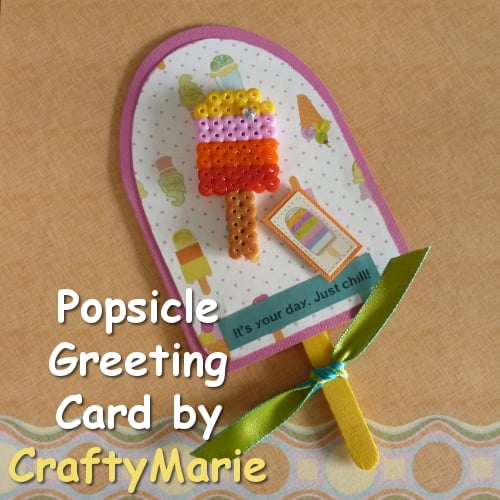 Handmade Popsicle greeting card fun to make as a summer craft