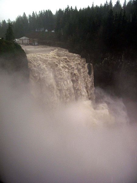 Snoqualmie Falls in Flood stage flow.     