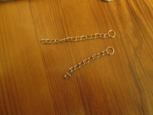 Attach a jump ring to the end of each piece of chain.