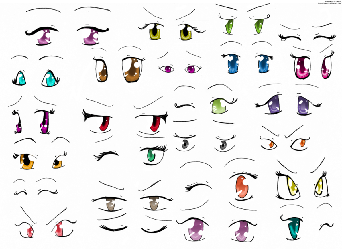 Download How To Draw Anime Eyes Crying Step By Step PNG - Anime