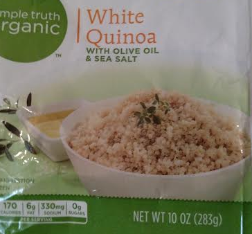 Frozen, organic, white, quinoa, pre-made.