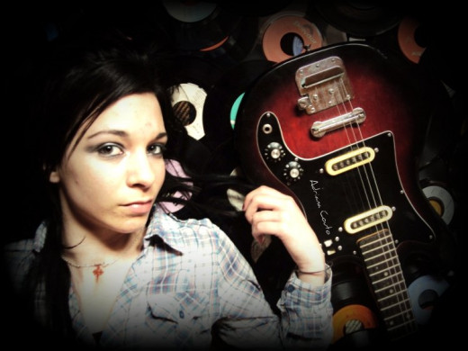 Girl With Guitar Photo 