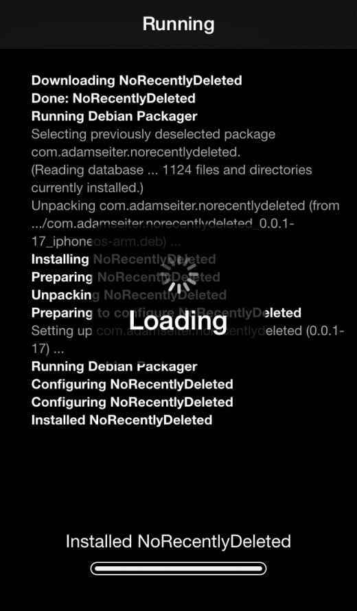Installing NoRecentlyDeleted tweak