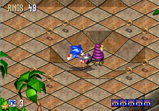 The Sega Saturn version of Sonic 3D Blast