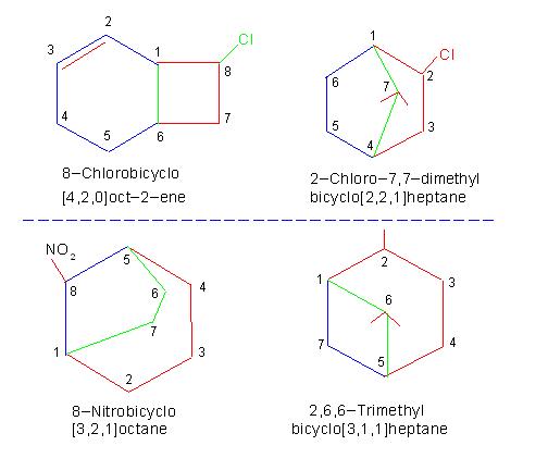 Note that numbering is started such that bigger bridge comes first, even though it does not contain a functional group. This means for purpose of numbering, priority is given to bridge and not to functional group as in case of open chain compounds.