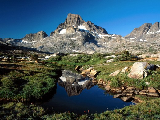 Banner Peak in the Sierra Nevada Mountains