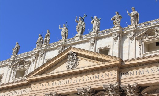Statues On Top of St. Peter's Basilica Statues On Top of St. Peter's Basilica