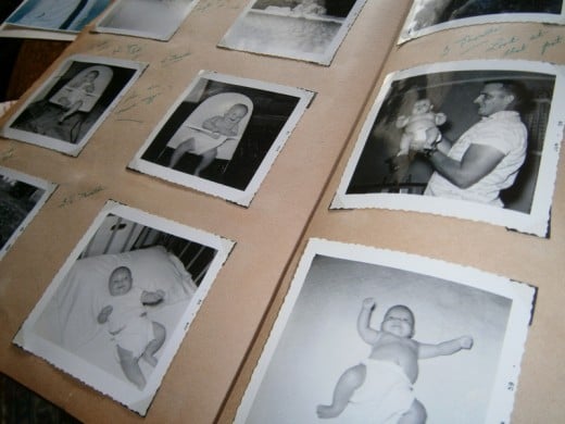 A page from one of my Family Albums.  These are photos of my first born.