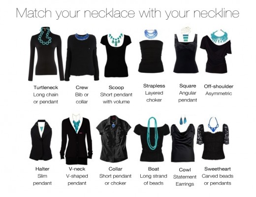 Match your Necklace with your neckline