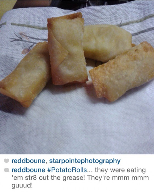 POTATO ROLLS I made once I started becoming the egg roll wizard.