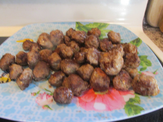 After the meatballs are browned