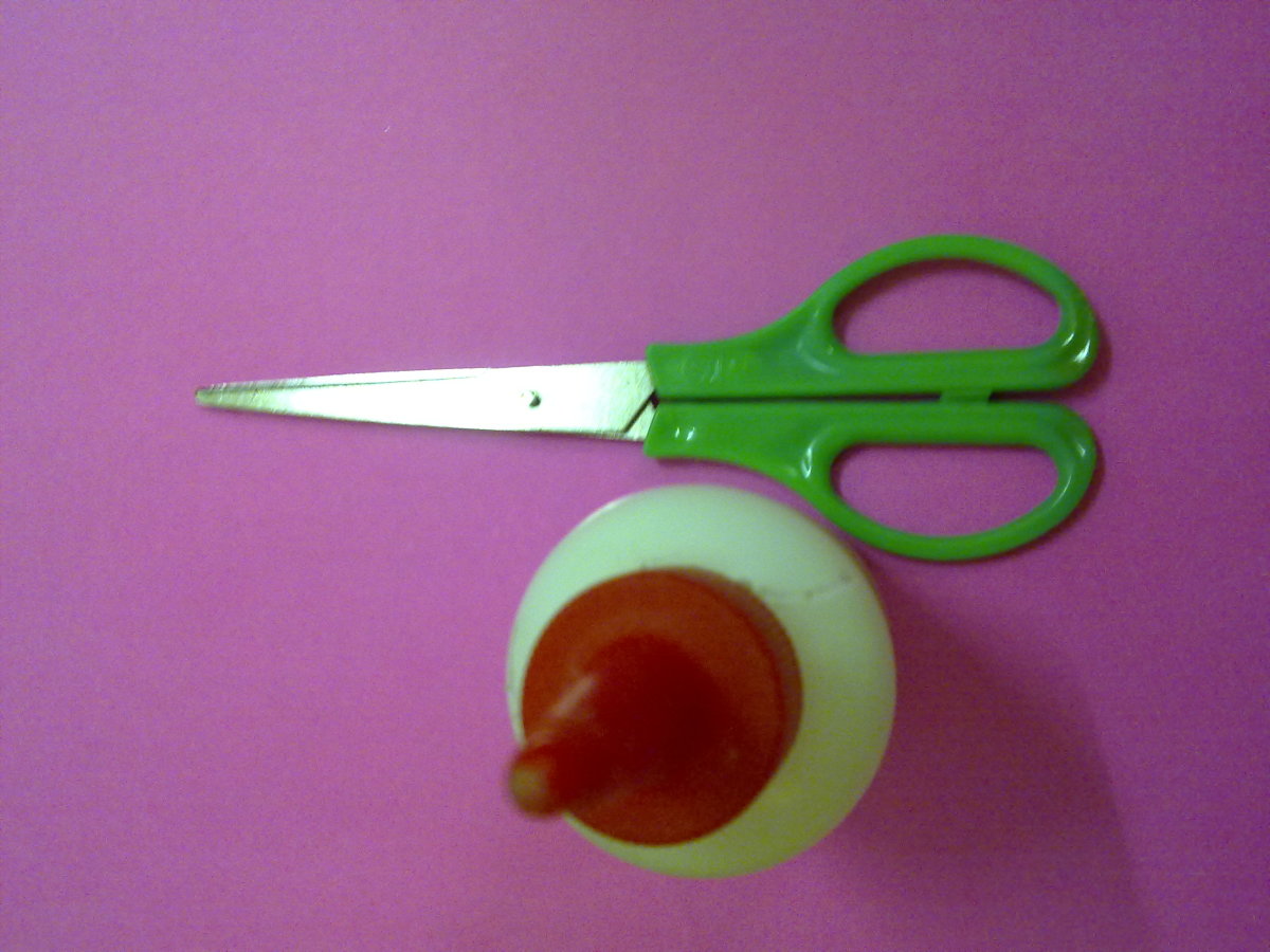 Scissors and white glue, basic tools