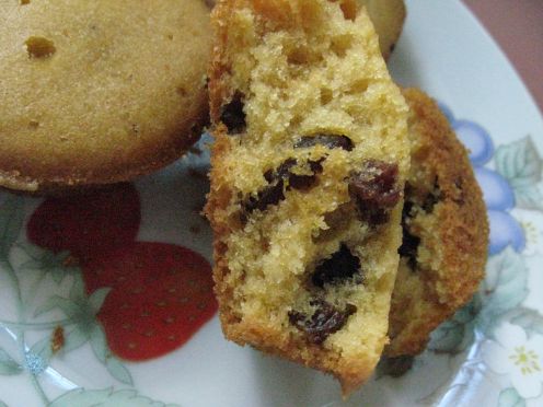 freshly baked Chocolate chips muffins for Easter snacks