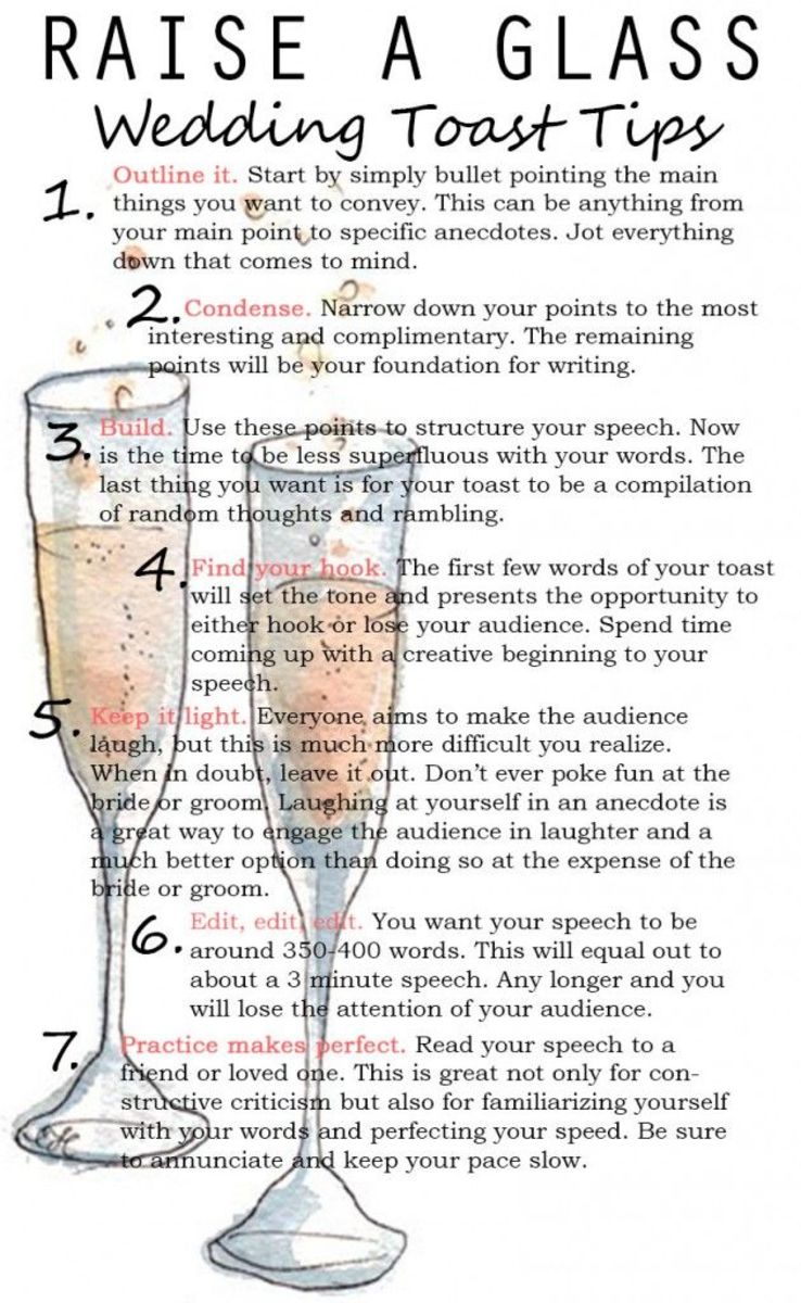 how to write a wedding toast speech