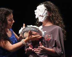 The old pie in the face gag.