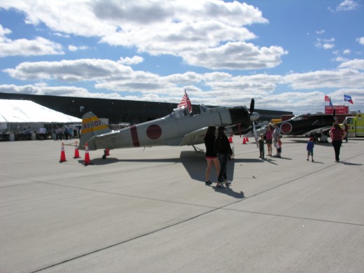 A replica of a Mitsubishi A6M Zero-Sen at Dulles Airport, VA, September 2013.