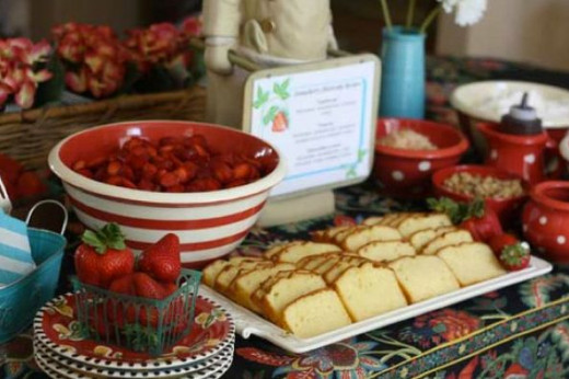 If you love strawberry shortcake so much, why not have a strawberry shortcake station where guests can assemble their strawberry shortcake - the way they like it.