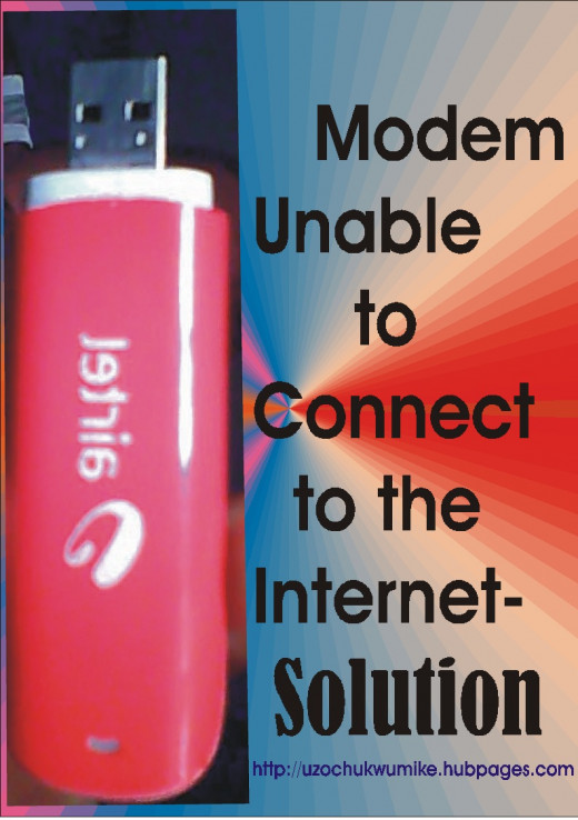 Solution to the challenge of modem being unable to connect to the internet. The illustration is made with modem. 