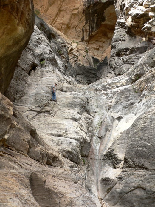 Rock Climbers in the Ice Box Area of Red Rock Canyon